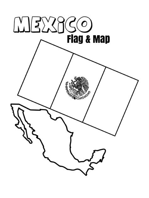 Mexico Flag and Map