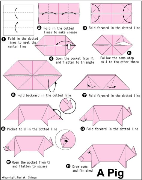 Pig - Easy Origami instructions For Kids