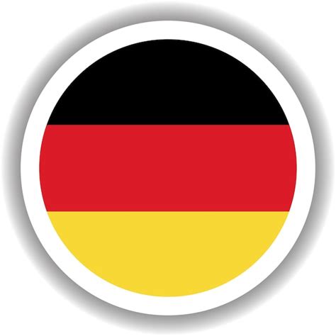 Premium Vector | Germany flag round shape