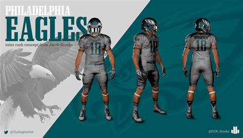 Philadelphia Eagles Grey Color Rush Uniform Concept