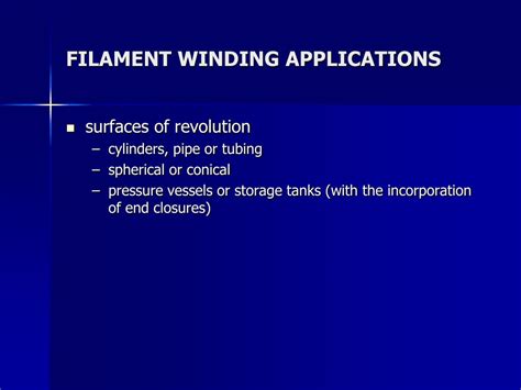 PPT - FILAMENT WINDING PowerPoint Presentation - ID:505327