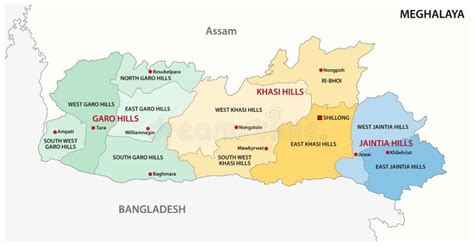 Meghalaya District Map Stock Illustrations – 62 Meghalaya District Map Stock Illustrations ...