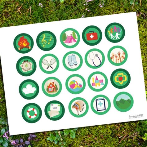 Girl Scout Printable Merit Badges - Girl Scout Badges - DIY Girl Scout Badges - Instant Download ...