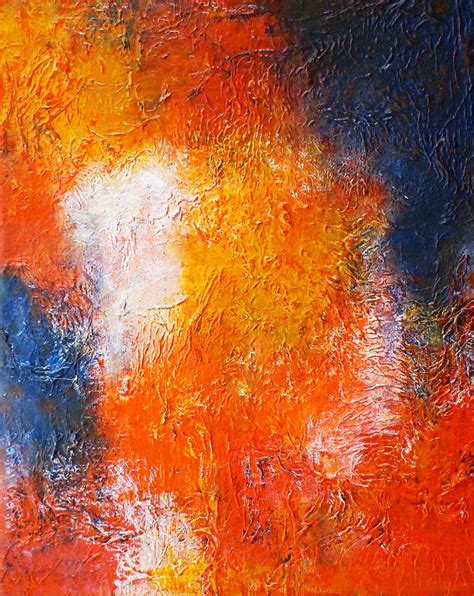 Abstract in orange and blue Painting by Angela Anelli - Fine Art America