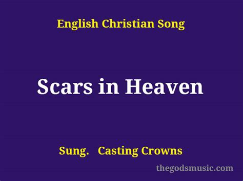 Scars in Heaven Song Lyrics - Christian Song Chords and Lyrics