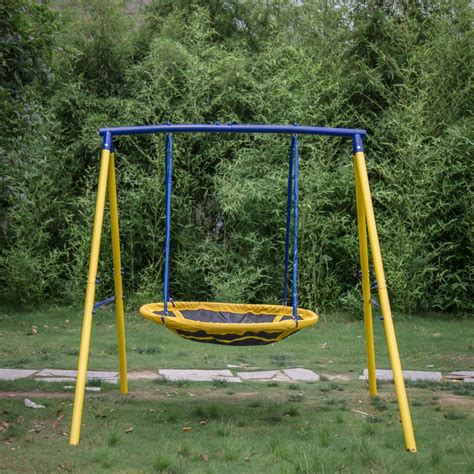 Kinbor Outdoor Children Swing Garden Fun Swing Set Backyard UFO Swing ...