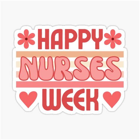 "Happy Nurses Week | Groovy Nurse | Nursing Appreciation | National Nursing Week" Sticker for ...