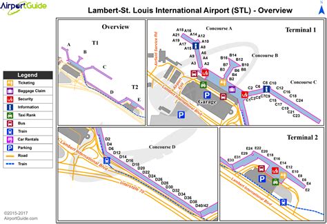 St Louis - Lambert-St Louis International (STL) Airport Terminal Map ...