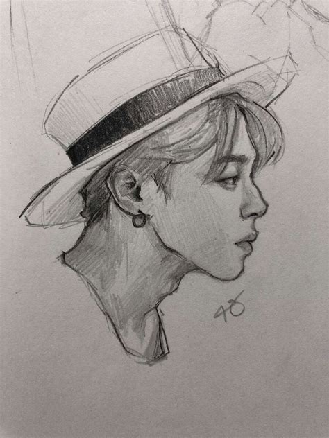 @for_infinity #bts #jimin #fanart #sketch | Bts drawings, Bts fanart ...