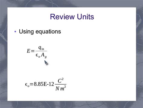 Gauss's Law Units for Electric Field - YouTube