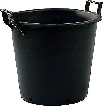 Extra Large Heavy Duty Black Plastic Container Plant Pots with Handles ...