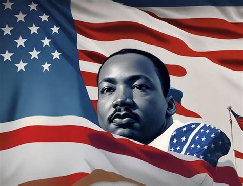 Premium AI Image | Martin Luther king day with USA flag