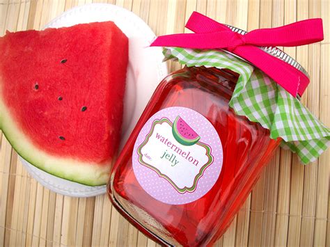 Cute Watermelon Jelly Canning Labels for home preserved food in jars ...