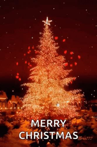 Christmas Cheer Christmas Tree Christmas Lights Snowing Christmas Spirit | GIF | PrimoGIF