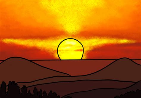 How to Draw a Sunset | Design School