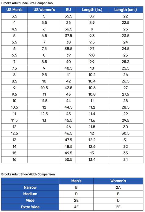 Brooks Size Chart Cm | atelier-yuwa.ciao.jp