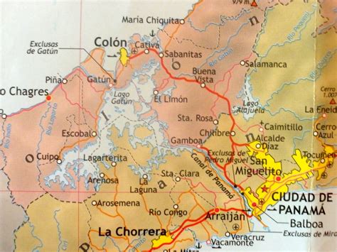 Canal De Panama Map
