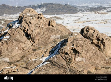 Hami city granite weathering landforms Stock Photo - Alamy