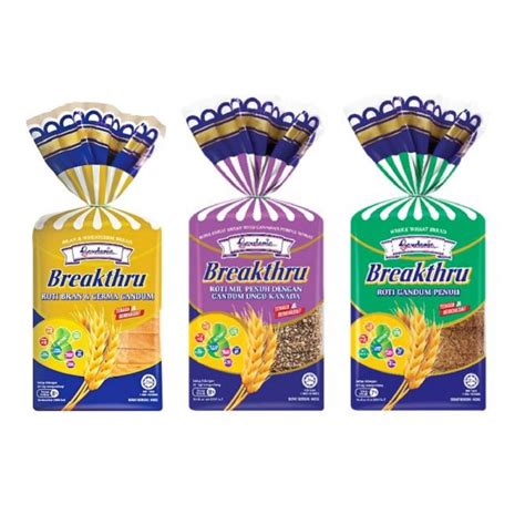 GARDENIA WHOLEMEAL BREAKTHRU ROTI BRAN & GERMA GANDUM ROTI GANDUM PENUH ROTI MIL PENUH DENGAN ...