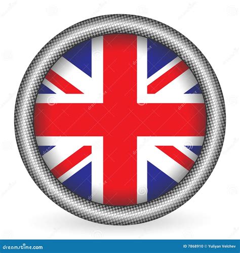 UK Flag Button Stock Photo - Image: 7868910