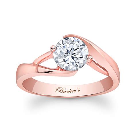 Barkev's Rose Gold Solitaire Ring 7543LP