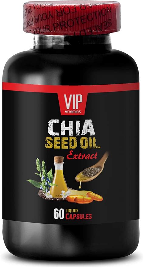 Buy VIP VITAMINS Brain Energy - CHIA Seed Oil Extract Complex - chia Seed Oil Capsules - 1 ...