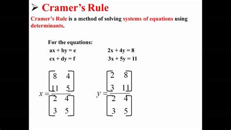 Cramer's Rule - YouTube