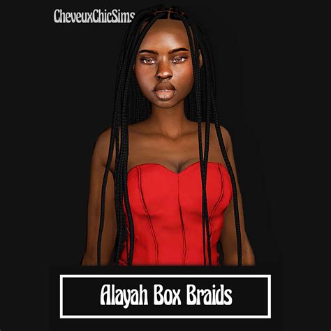 Alayah Box Braids - The Sims 4 Create a Sim - CurseForge