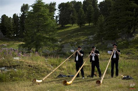 Switzerland alpenhorn festival — AP Photos