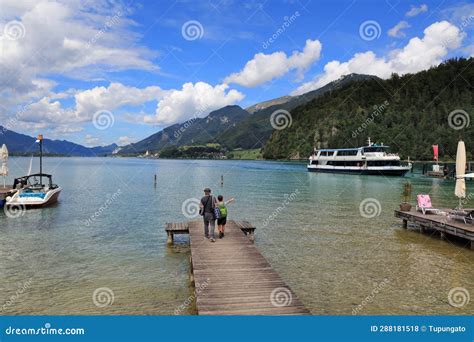 Wolfgangsee Tour Boat in Austria Editorial Stock Photo - Image of jetty, place: 288181518