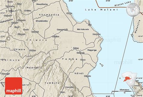 Shaded Relief Map of Karonga