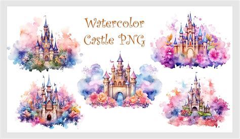 Watercolor Castle PNG Graphic by Ansart · Creative Fabrica