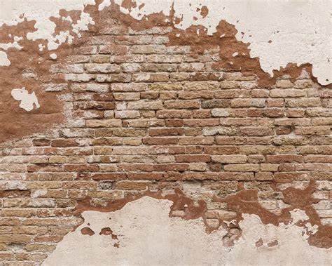 Union Rustic Mullin Distressed Brick 8' x 118" 6 Piece Wall Mural Set in 2021 | Diy faux brick ...