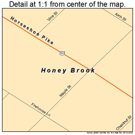 Honey Brook Pennsylvania Street Map 4235528