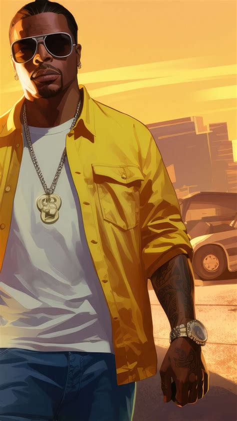 Download wallpaper: GTA style in LA 750x1334