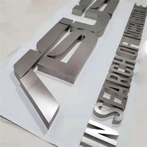 Customized Size Brushed Stainless Steel Aluminum 3d Sign Letters ...