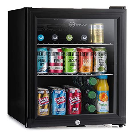 Subcold Super50 LED – Mini Fridge | 50L Beer, Wine & Drinks Chiller | LED Light + Lock & Key ...