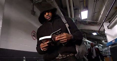 WATCH: LeBron James Enters TD Garden Reading The Godfather