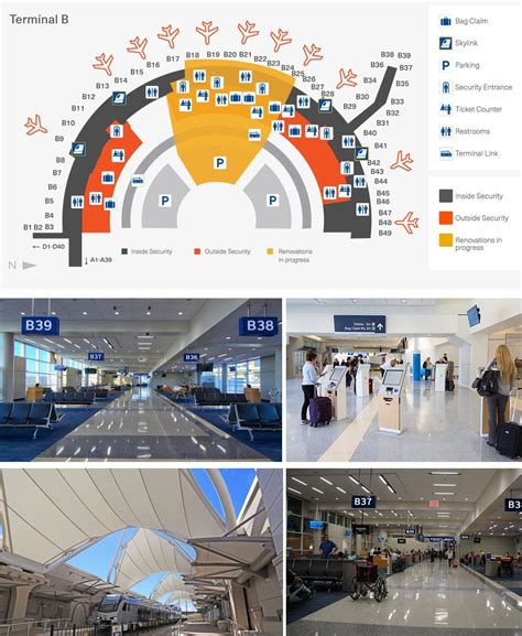 Terminal B airport DFW map - Dallas Fort Worth Texas