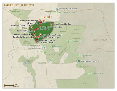 Balule NR Map – Detailed map of Balule Nature Reserve