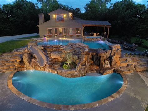 Luxury Backyard Pools With Slides - wingstosetmefree