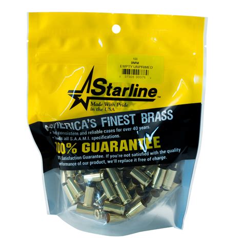 Murdoch's – Starline - 9mm Empty Umprimed Brass - 100 Pack