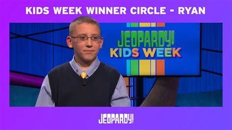 Jeopardy! Kids Week Winner Circle - Ryan | JEOPARDY! - YouTube