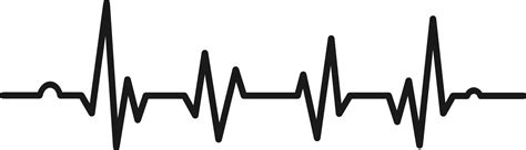 heart beat wave, health care free svg file - SVG Heart