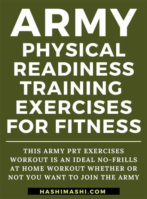 Army PRT Exercises: Physical Training to Get Fit