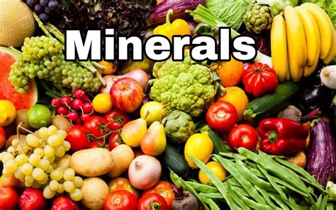 What Are Minerals In Food