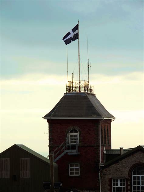 The top of St Austell Brewery's brewing tower flies the #Cornish flag on #StPiransDay St Austell ...
