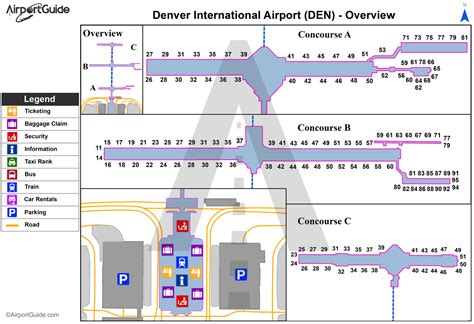 Denver - Denver International (DEN) Airport Terminal Maps - TravelWidget.com