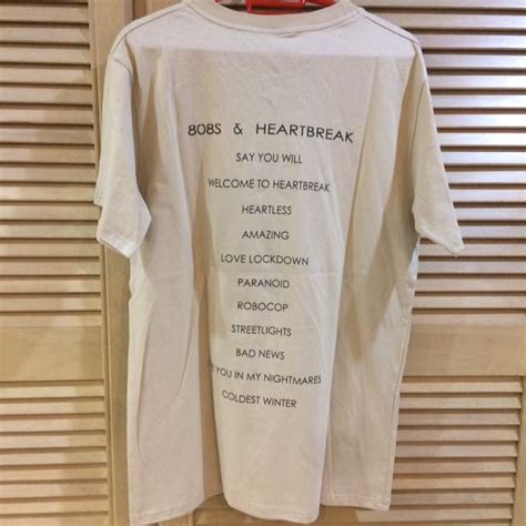 Kanye West 808s & Heartbreak Shirt Tour Merchandise Large, Men's Fashion, Tops & Sets, Tshirts ...