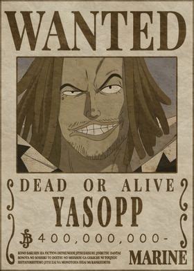 'Yasopp Bounty' Poster by Zake Yonkou | Displate in 2022 | One piece ...